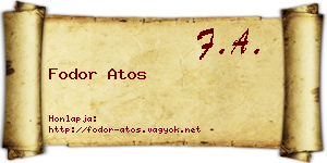 Fodor Atos névjegykártya